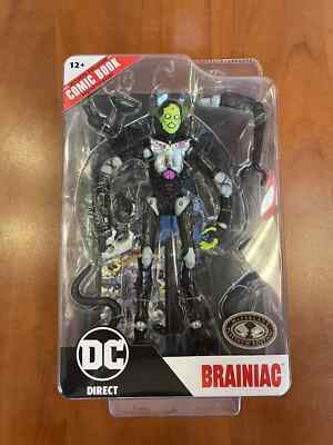 McFarlane Toys DC Direct Brainiac Platinum Edition Figure with Comic In Hand