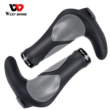 WEST BIKING Bike Grips Rubber Ergonomic Lock-on Bicycle Handlebar Bar Ends Plugs