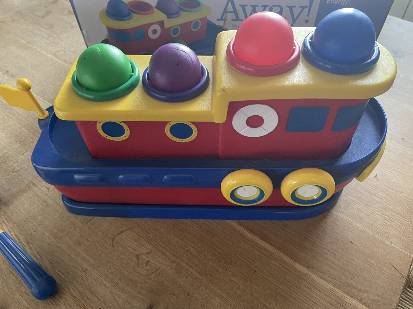 HAMMER AWAY! by Discovery Toys Color Recognition Developmental Tugboat