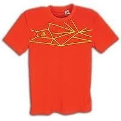NEW ADIDAS MENS ADIZERO F50 CLIMALITE POLY TEE SOCCER JERSEY ~SIZE SMALL~ ORANGE