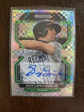 22 Prizm Draft Picks Base Auto Power Plaid Guy Lipscomb Jr. /17 SP SSP RC