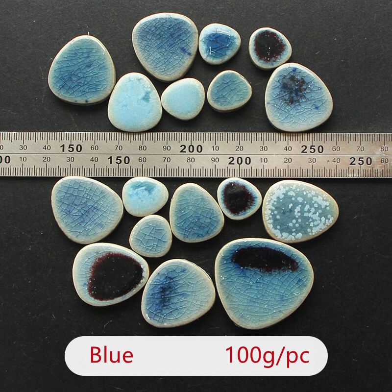 100g Round Mosaic Tiles Retro Ceramic tiles Mixed Shape Porcelain Piece DIY