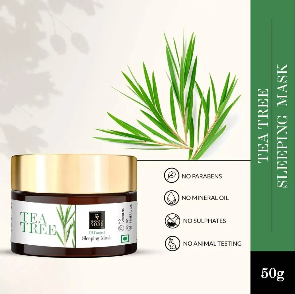 Good Vibes Tea Tree Oil Control Sleeping Mask (50 g) - Image 3 of 4
