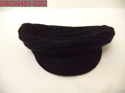 NWOT - Unisex Kids Black Beret Hat with Rhinestone Sides, One Size