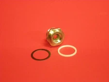 HOLLEY #26-27 FUEL INLET ADAPTER NUT  FITS 5/16" LINE  RESTORATION CORRECT GOLD