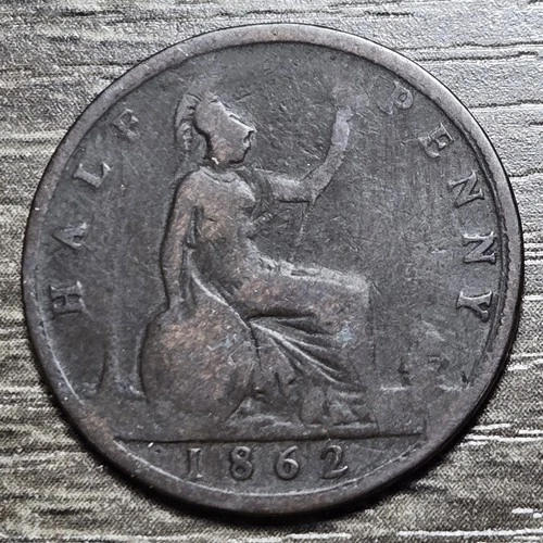 Photo of a 1862 Victoria Half Penny from an eBay listing that sold on Jul 9, 2026