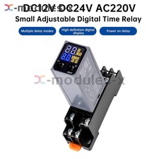 Adjustable Digital Time Relay Cycle On/OFF Timer Delay Relay DC12V 24V AC220V