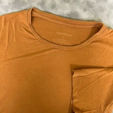 Organic Basics Women's Tencel Burnt Orange Boxy Oversized T Shirt Small