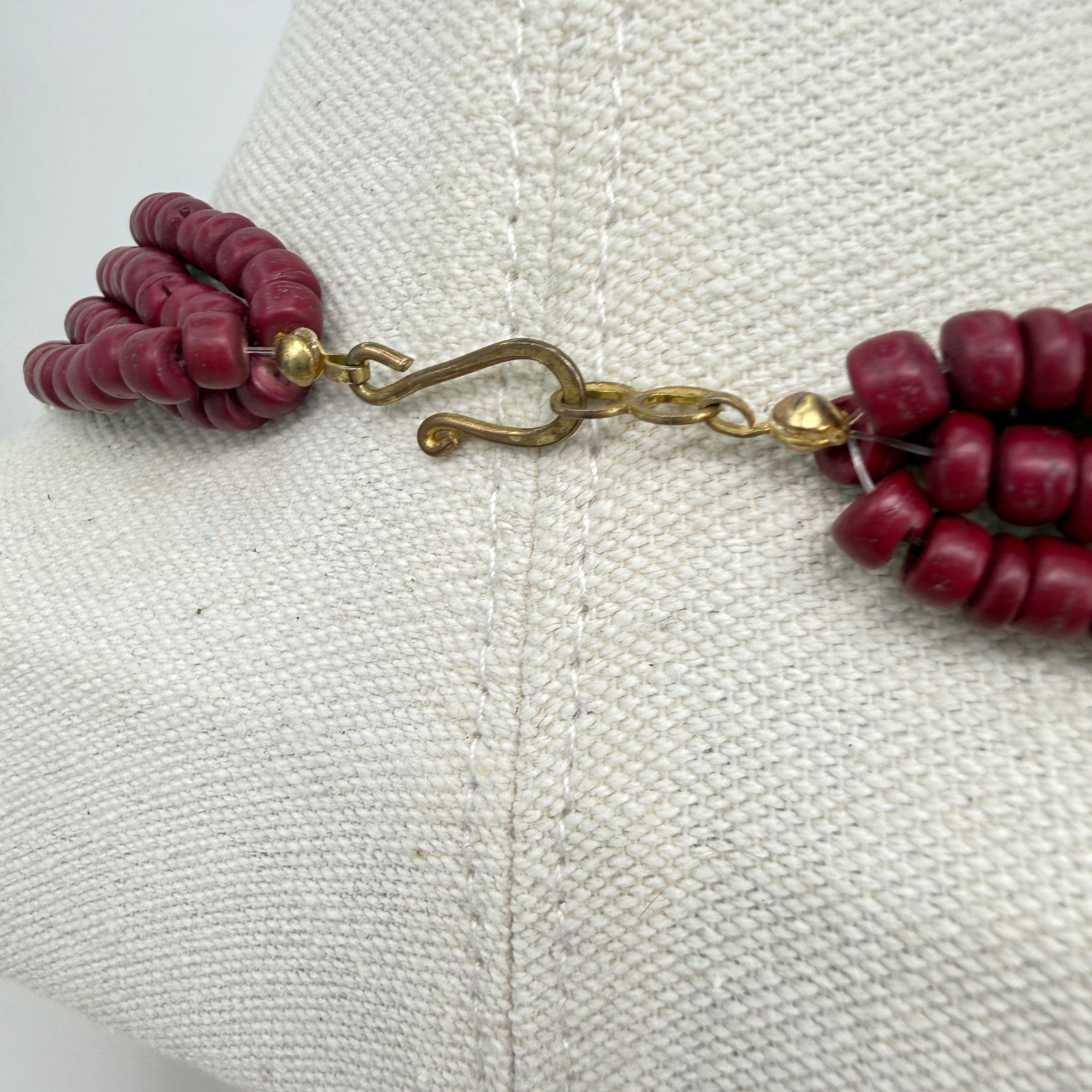 Statement Beaded Necklace Earrings Set Chunky Bla… - image 7