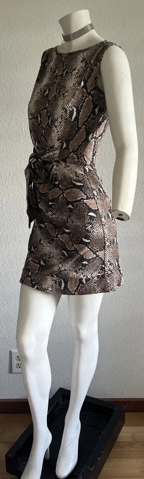 Silk Python Snakeskin Print Sheath Dress DVF Dian… - image 5