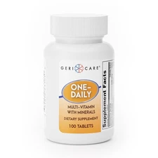 Gericare One Daily Multivitamin Mineral Nutritional Supplement Tablets 100 ct