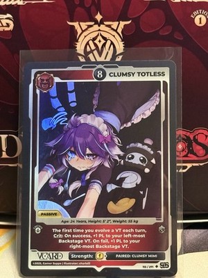 VCARD Divine Chaos - 1st Edition - Clumsy Totless - Power 8 - Holo
