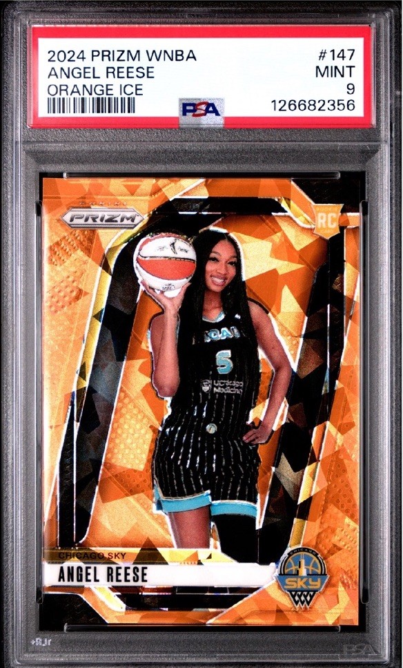 2024 PANINI PRIZM WNBA ORANGE ICE #147 ANGEL REESE ROOKIE RC PSA 9 E3