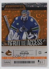2023 Upper Deck Credentials Debut Ticket Access Orange 2/249 Arturs Silovs 1m83