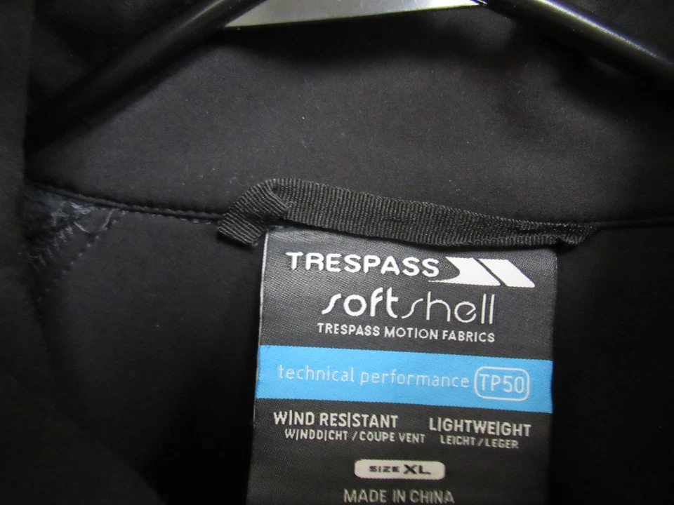 Chaqueta para mujer Trespass Soft Shell negra TP50 ligera resistente al viento XL Foto 3 de 4