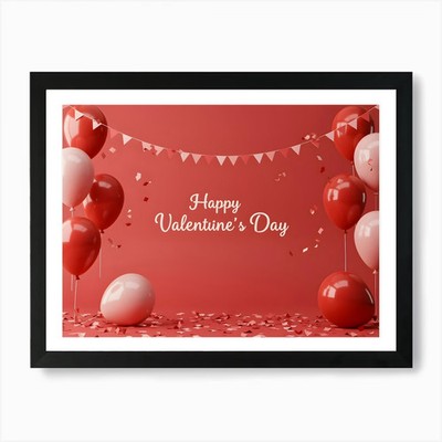 Happy Valentine's Day 5 Kunstdruck gerahmt Wandbild Poster Leinwanddruck Bild