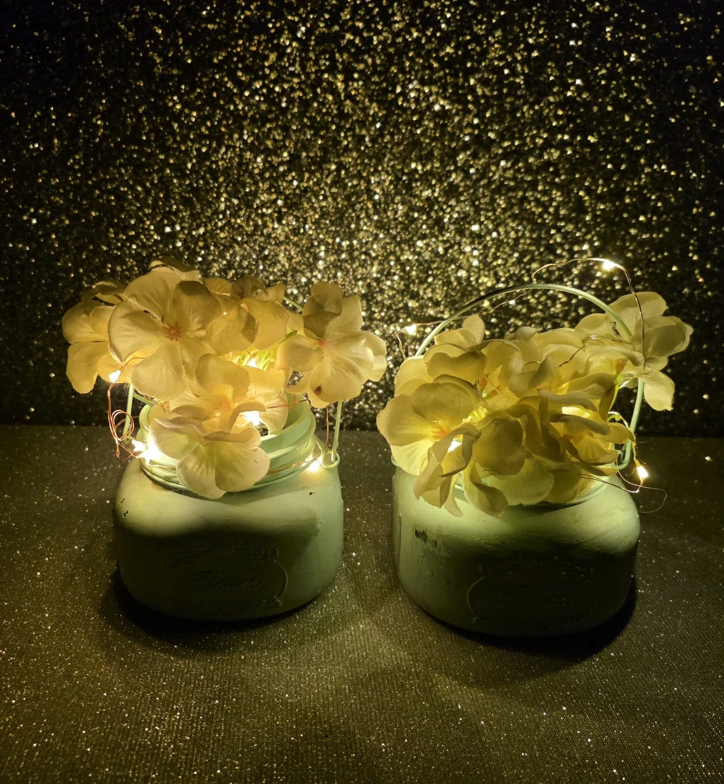 Lighted Home Decor, String Lights, Shabby Sheek Decor