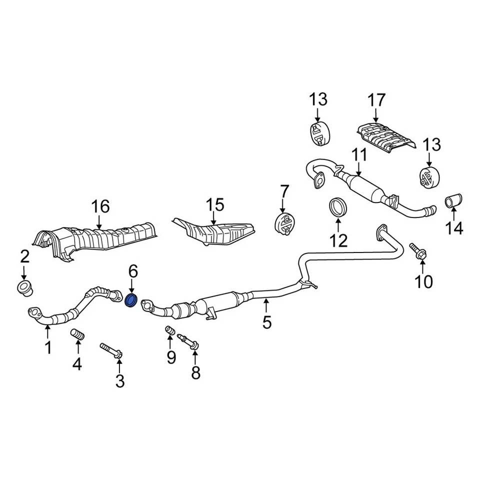 For Scion tC 2011-2016 Scion 9008043028 Exhaust Pipe Connector Gasket - Изображение 2 из 3