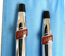 SCHLITZ BREWERY VINTAGE CROSS CHROME Ball Point PEN Pencil BEER ADVERTISING 3501