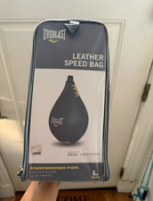 Everlast Leather Speed Bag Size L Black/Gold ...