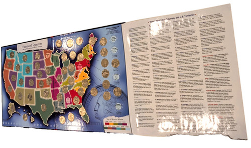 Statehood Quarters Collector’s Map 1999-2009 (Complete)-Whitman Publishing