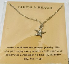 Silver Tone Starfish Necklace.