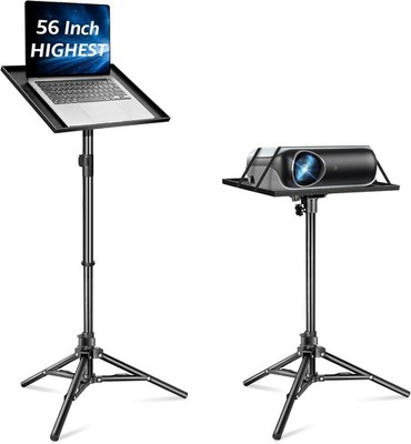 Projector Stand Tripod 56 Inch Adjustable Laptop Tray for Office Home DJ