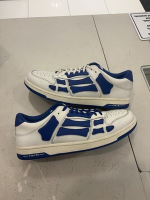 Size 14M/15.5W - AMIRI Skel Top Low White Blue MFS003-123/PS22MFS003-123 Pre-Own