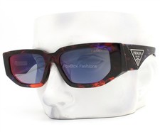 Prada Sunglasses SPR 09ZF 06V-40E Abstract Orange Purple Mirror Red Blue w/case