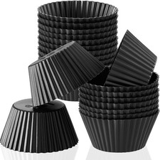 Patelai 20 Pieces Wax Melt Warmer Liners Reusable Silicone Leakproof Black