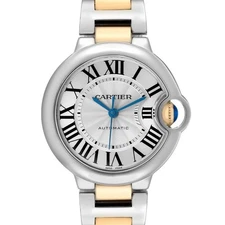 Cartier Ballon Bleu 33 Steel Yellow Gold Ladies Watch W2BB0002