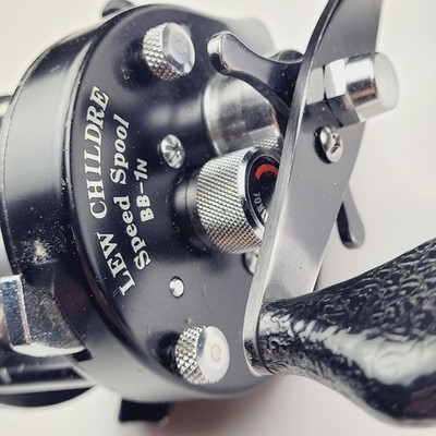 Lew Childre Baitcasting Reel BB-1N Speed Spool Black Silver R/H | eBay