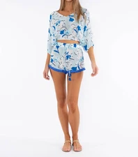 Taj By Sabrina Crippa Zarya Wild Tulips Top Size S