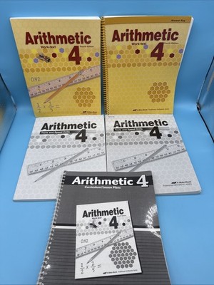 Abeka Arithmetic 4 WorkText, Test, Teacher, Lesson (4th Edition) 4th Grade Math