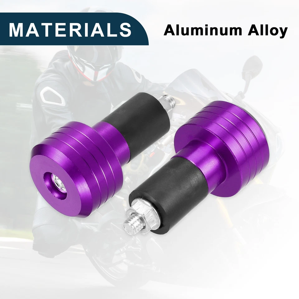 Tappo terminale manubrio moto Lega di alluminio 7/8" 22mm 30mm OD Viola 2 pezzi - Immagine 4 di 4