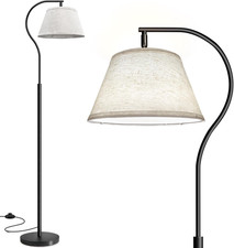 Lampada Da Terra per Soggiorno, Lampada Ad Arco Con Paralume, Piantana Lampada C