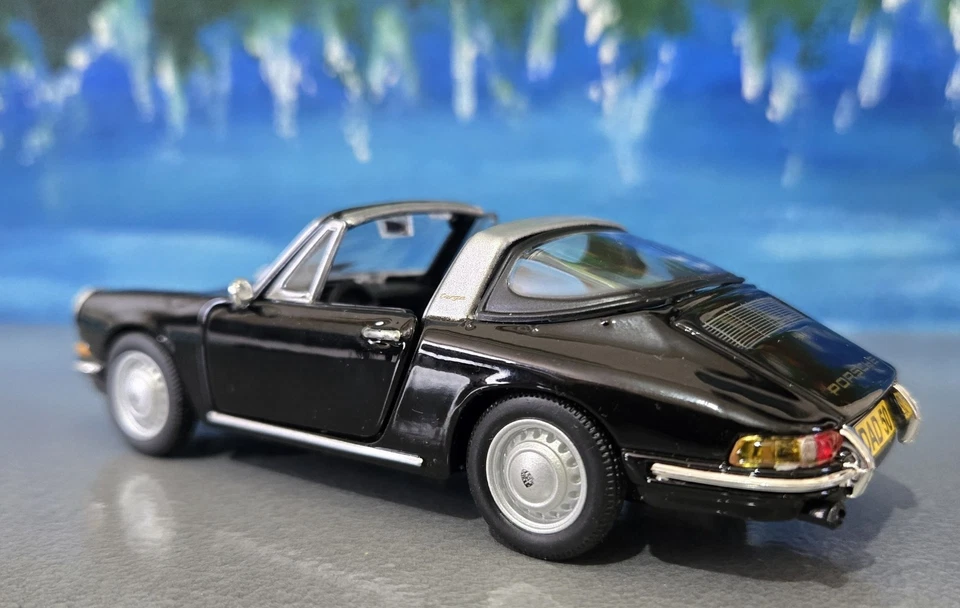 Porsche 911 Targa 1967 1:3 2 Nero Modellino Auto Personale Nome Targa IN Scatola - Immagine 3 di 4