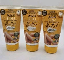 Lot of 3 Nad's Hair Removal Butter, Gentle & Soothing Hair Removal Cream