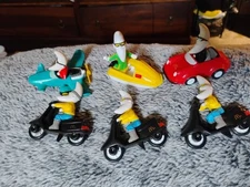 McDonald's Mac Tonight Moon Head 1988 Lot of 6  Toys Car Plane Scooter 