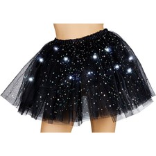 Wicked Costumes Black Light Up Sparkle Tutu