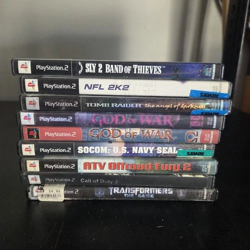 Ps2 Playstation 2 Games Lot 9 Games God Of War NFL Call Of Duty Tomb Raider