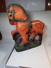 Vintage Chalkware CIRCUS HORSE PONY  Carnival Prize 1930's / 1940's Era