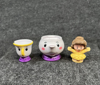 Fisher Little People Disney Time for Tea With Belle Mrs. Potts Chip figure parts