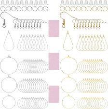 483Pcs Earring Hoops for Jewelry Making Earring Making Kit Gold/Silver