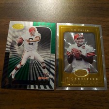 2 Tim Couch BROWNS 1999-2000 Leaf Certified #2 & GOLD TEAM CGT32 NFL Rookie RC