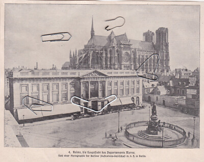 Reims 1915 France, Photo Place Royale 1915, Departments Marne ''
