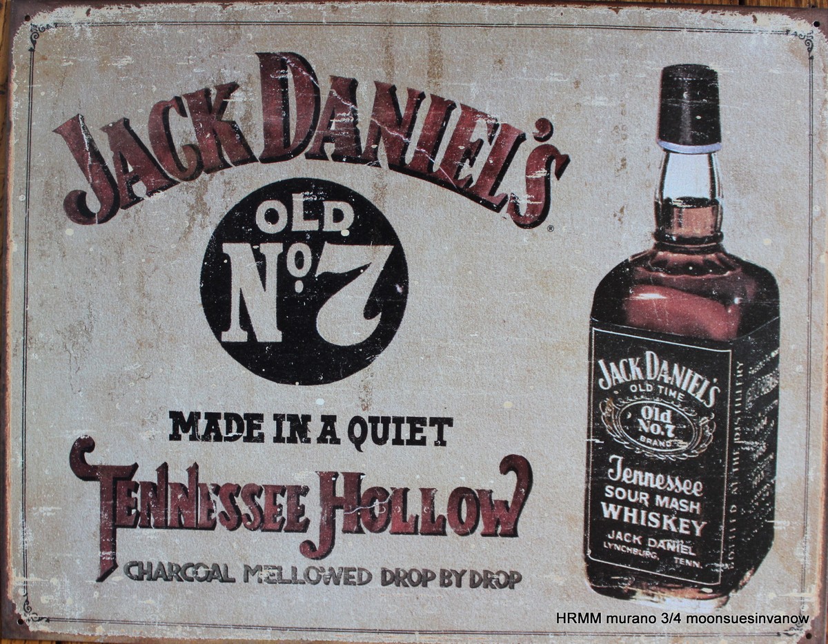Jack Daniels Tin Sign Tennessee No. 7 Whiskey Distillery Jack Daniels Tin Sign Tennessee No. 7 Whiskey Distillery