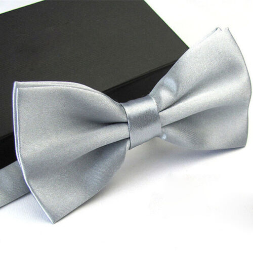 Bowtie Mens Adjustable Formal Wedding Party Necktie Bow Tie Solid Color ...