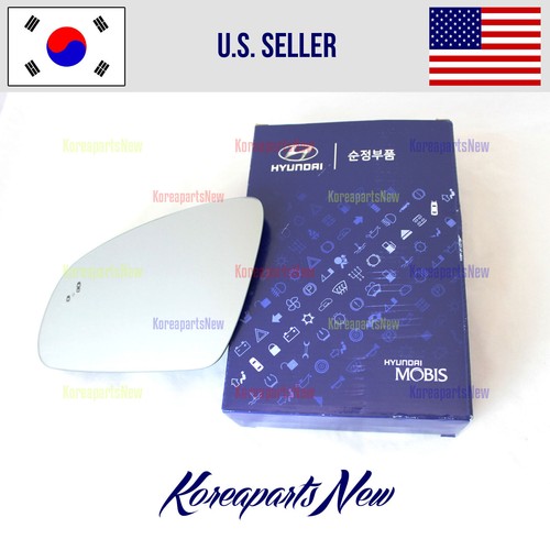 Mirror GLASS & Holder Left DRIVER Side BSD + HEATED ⭐OEM⭐ Hyundai Kona