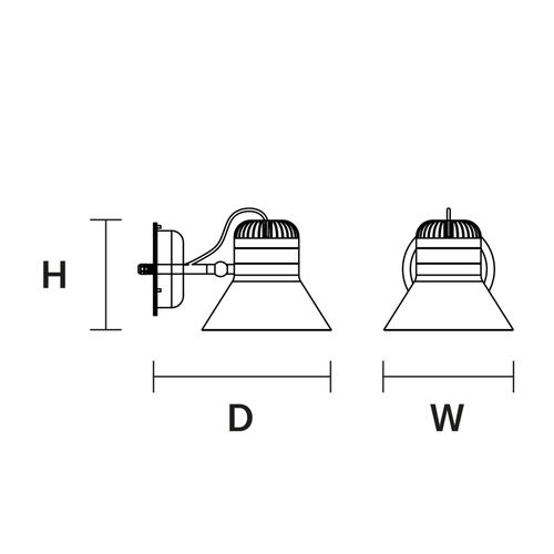 Applique da parete per esterno design moderno nero 1 luce MS-488 - Imagen 4 de 4